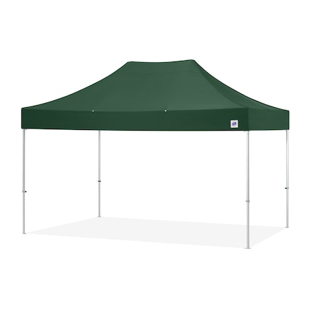 E-Z UP TAA Compliant Endeavor Shelter, 10' W x 15' L, Gray Aluminum Frame, Forest Green Top END3A15KMCFG